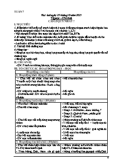 Kế hoạch bài dạy Lớp 5 - Tuần 7 - Năm học 2021-2022 - Nguyễn Thị Thu Trang