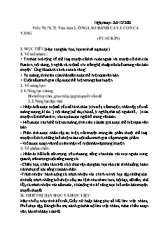 Kế hoạch bài dạy Ngữ Văn 6 Sách Cánh diều - Tuần 16 - Năm học 2021-2022