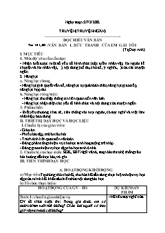 Kế hoạch bài dạy Ngữ Văn 6 Sách Cánh diều - Tuần 25 - Năm học 2021-2022