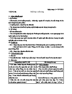 Kế hoạch bài dạy Ngữ Văn 6 Sách Cánh diều - Tuần 26 - Năm học 2020-2021