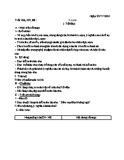 Kế hoạch bài dạy Ngữ Văn 6 Sách Cánh diều - Tuần 28, Tiết 106 đến 108: Lượm