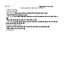 Kế hoạch bài dạy Ngữ Văn 6 - Tiết 125 đến 128 - Năm học 2020-2021 - Nguyễn Duy Đại