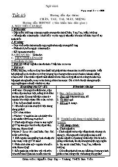 Kế hoạch bài dạy Ngữ Văn 6 - Tiết 45 đến 47 - Năm học 2020-2021 - Nguyễn Duy Đại