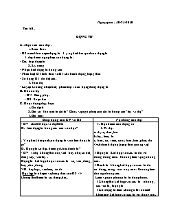 Kế hoạch bài dạy Ngữ Văn 6 - Tuần 16, Tiết 60 đến 63 - Năm học 2020-2021