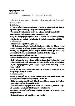 Kế hoạch bài dạy Ngữ Văn 6 - Tuần 18, Tiết 78 đến 82 - Năm học 2021-2022