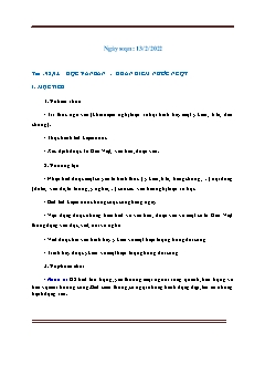 Kế hoạch bài dạy Ngữ Văn 6 - Tuần 22, Tiết 92 đến 95 - Năm học 2021-2022