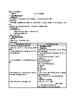 Kế hoạch bài dạy Ngữ Văn 6 - Tuần 23, Tiết 85 đến 88 - Năm học 2020-2021
