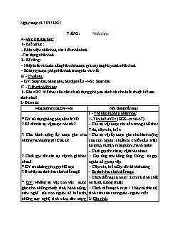Kế hoạch bài dạy Ngữ Văn 6 - Tuần 25, Tiết 92+93 - Năm học 2020-2021