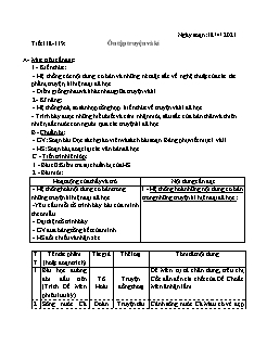 Kế hoạch bài dạy Ngữ Văn 6 - Tuần 31, Tiết 118+119 - Năm học 2020-2021