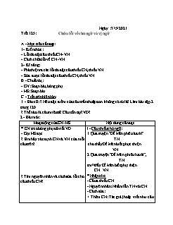 Kế hoạch bài dạy Ngữ Văn 6 - Tuần 34, Tiết 125 đến 127 - Năm học 2020-2021