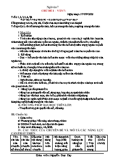 Kế hoạch bài dạy Ngữ Văn 7 - Tiết 1 đến 8: Văn bản nhật dụng. Cách tạo lập văn bản - Năm học 2021-2022 - Nguyễn Duy Đại