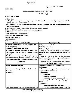 Kế hoạch bài dạy Ngữ Văn 7 - Tiết 112 đến 115 - Năm học 2021-2022 - Nguyễn Duy Đại