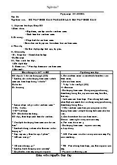 Kế hoạch bài dạy Ngữ Văn 7 - Tiết 26 đến 30- Năm học 2021-2022 - Nguyễn Duy Đại