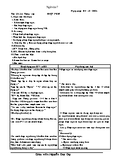 Kế hoạch bài dạy Ngữ Văn 7 - Tiết 52 đến 55 - Năm học 2021-2022 - Nguyễn Duy Đại