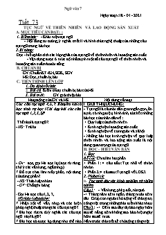 Kế hoạch bài dạy Ngữ Văn 7 - Tiết 73 đến 76 - Năm học 2020-2021 - Nguyễn Duy Đại