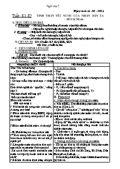 Kế hoạch bài dạy Ngữ văn 7 - Tiết 81 đến 85 - Năm học 2020-2021 - Nguyễn Duy Đại