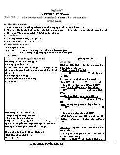 Kế hoạch bài dạy Ngữ Văn 7 - Tiết 93 đến 96 - Năm học 2021-2022 - Nguyễn Duy Đại