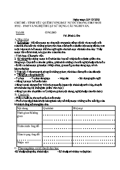 Kế hoạch bài dạy Ngữ Văn 8 + Lịch sử 7 - Tuần 15 - Năm học 2021-2022