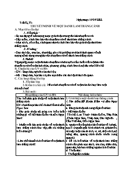 Kế hoạch bài dạy Ngữ Văn 8 + Lịch sử 7 - Tuần 18 - Năm học 2021-2022