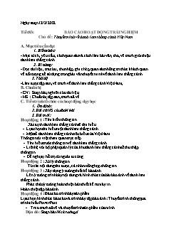 Kế hoạch bài dạy Ngữ Văn 8 + Lịch sử 7 - Tuần 21 - Năm học 2021-2022