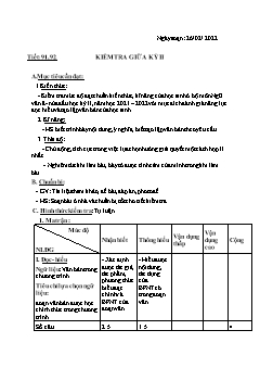 Kế hoạch bài dạy Ngữ Văn 8 + Lịch sử 7 - Tuần 23 - Năm học 2021-2022