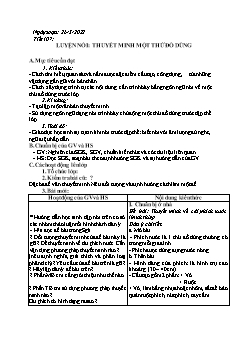 Kế hoạch bài dạy Ngữ Văn 8 + Lịch sử 7 - Tuần 27 - Năm học 2021-2022