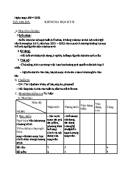 Kế hoạch bài dạy Ngữ Văn 8 + Lịch sử 7 - Tuần 29 - Năm học 2021-2022