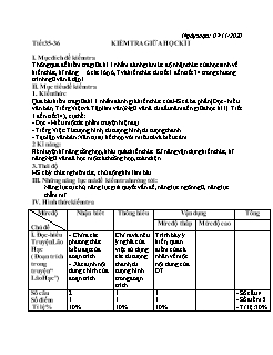 Kế hoạch bài dạy Ngữ Văn 8 - Tuần 10 - Năm học 2021-2022