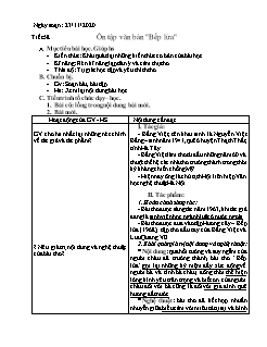 Kế hoạch bài dạy Ngữ Văn 8 - Tuần 12, Tiết 58: Ôn tập văn bản 
