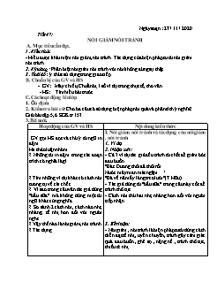 Kế hoạch bài dạy Ngữ Văn 8 - Tuần 13 - Năm học 2020-2021
