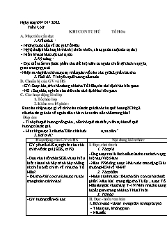 Kế hoạch bài dạy Ngữ Văn 8 - Tuần 17 - Năm học 2021-2022