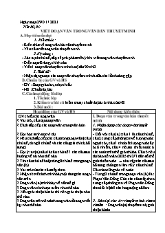 Kế hoạch bài dạy Ngữ Văn 8 - Tuần 21, Tiết 80 đến 84 - Năm học 2020-2021