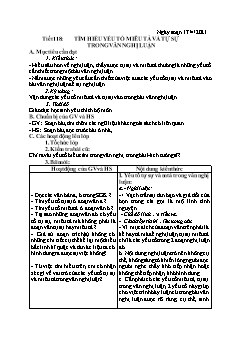 Kế hoạch bài dạy Ngữ Văn 8 - Tuần 31 - Năm học 2020-2021