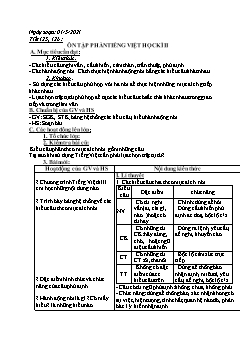 Kế hoạch bài dạy Ngữ Văn 8 - Tuần 33, Tiết 125 đến 131 - Năm học 2020-2021