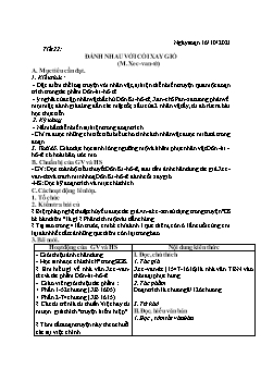 Kế hoạch bài dạy Ngữ Văn 8 - Tuần 7 - Năm học 2021-2022