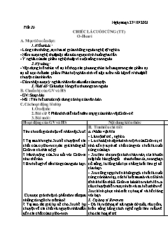Kế hoạch bài dạy Ngữ Văn 8 - Tuần 8, Tiết 26 đến 30 - Năm học 2021-2022