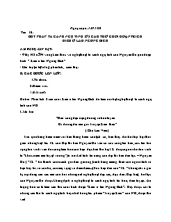 Kế hoạch bài dạy Ngữ Văn 9 - Tuần 11, Tiết 10: Bút pháp tả cảnh ngụ tình ở 8 câu thơ cuối đoạn trích Kiều ở lầu Ngưng Bích