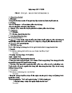 Kế hoạch bài dạy Ngữ Văn 9 - Tuần 12 - Năm học 2020-2021