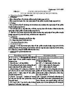 Kế hoạch bài dạy Ngữ Văn 9 - Tuần 26, Tiết 121 đến 128 - Năm học 2020-2021