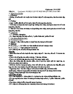 Kế hoạch bài dạy Ngữ Văn 9 - Tuần 32, Tiết 151 đến 155 - Năm học 2020-2021