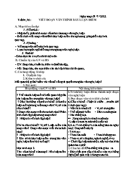 Kế hoạch bài dạy Ngữ Văn Lớp 8 + Lịch sử Lớp 7 - Tuần 23 - Năm học 2021-2022