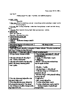 Kế hoạch bài dạy Ngữ Văn Lớp 9 - Tuần 20 - Năm học 2020-2021