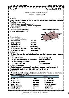 Kế hoạch bài dạy Tiếng Anh 6 - Tuần 15, Tiết 43 đến 54 - Trần Huy Thông