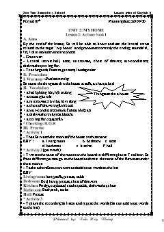 Kế hoạch bài dạy Tiếng Anh 6 - Tuần 4, Tiết 10 đến 12 - Năm học 2020-2021 - Trần Huy Thông