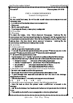 Kế hoạch bài dạy Tiếng Anh 7 - Tiết 16 đến 52 - Trần Huy Thông