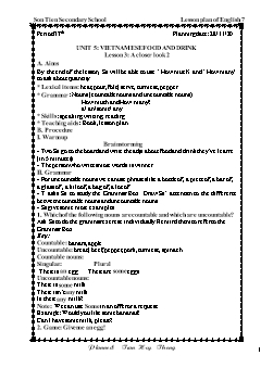 Kế hoach bài dạy Tiếng Anh 7 - Tuần 13, Tiết 37 đến 39 - Năm học 2020-2021 - Trần Huy Thông