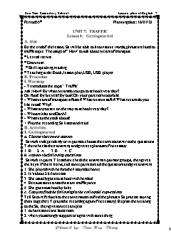 Kế hoạch bài dạy Tiếng Anh 7 - Tuần 19, Tiết 55 đến 57 - Năm học 2020-2021 - Trần Huy Thông