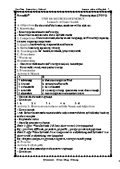 Kế hoạch bài dạy Tiếng Anh 7 - Tuần 29, Tiết 80 đến 82 - Năm học 2020-2021 - Trần Huy Thông