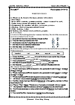 Kế hoạch bài dạy Tiếng Anh 7 - Tuần 30, Tiết 83 đến 85 - Năm học 2020-2021 - Trần Huy Thông