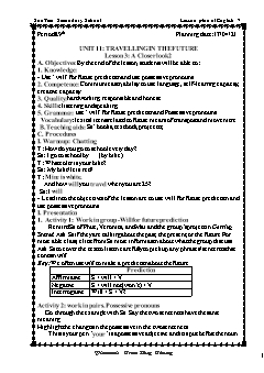 Kế hoạch bài dạy Tiếng Anh 7 - Tuần 32, Tiết 89+90 - Năm học 2020-2021 - Trần Huy Thông